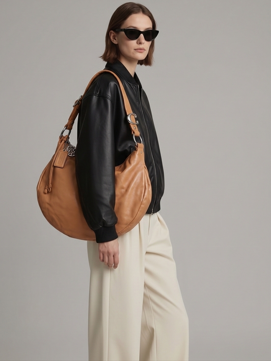 Coach Handbags - Coach Ali Orange Leather Hobo Shoulder Bag